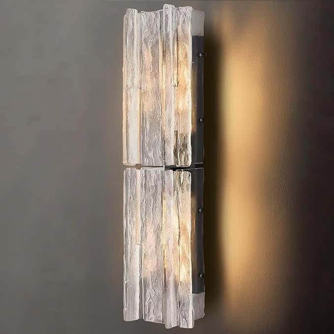 Lattiace Clear Glass Wall Sconce