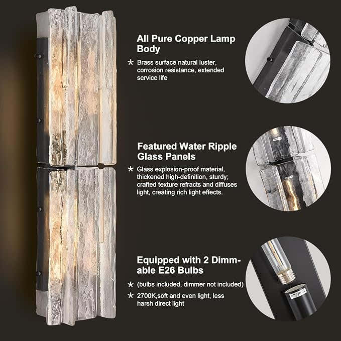 Lattiace Clear Glass Wall Sconce