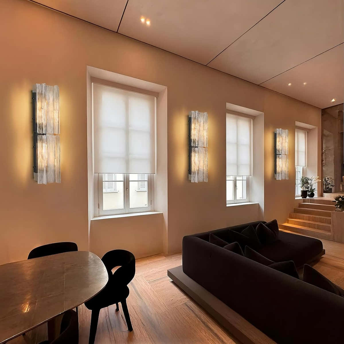 Lattiace Clear Glass Wall Sconce