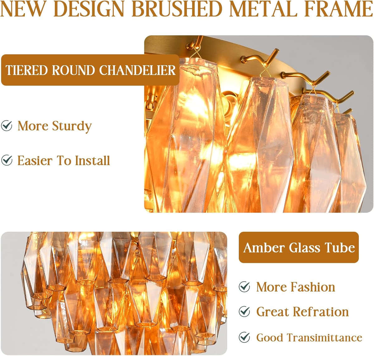 Modern Evelyn Glass Flushmount 17"