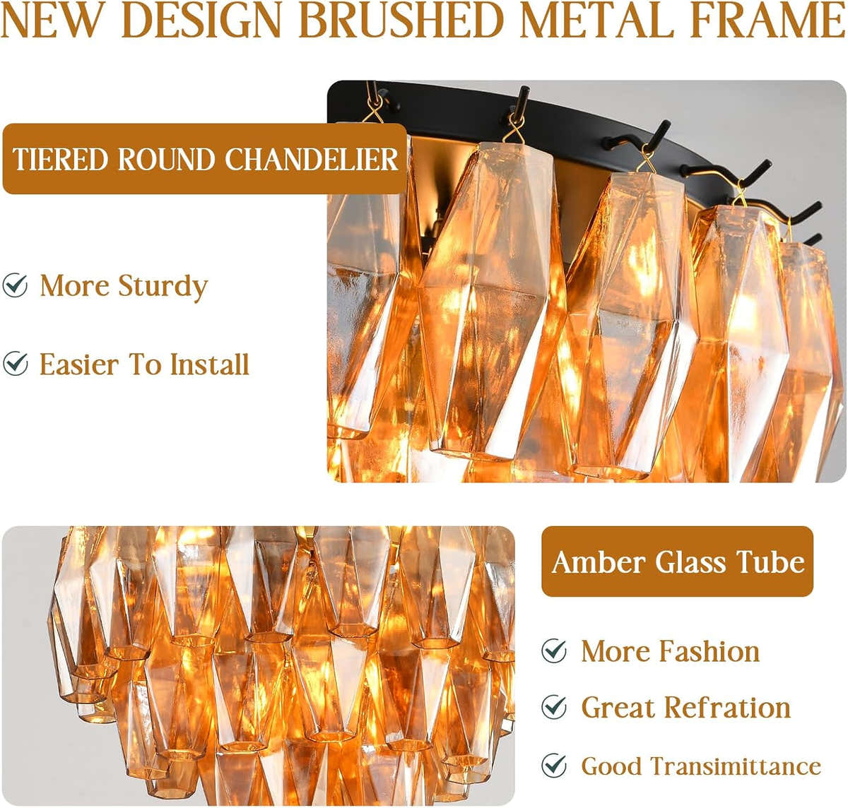 Modern Evelyn Glass Flushmount 17"