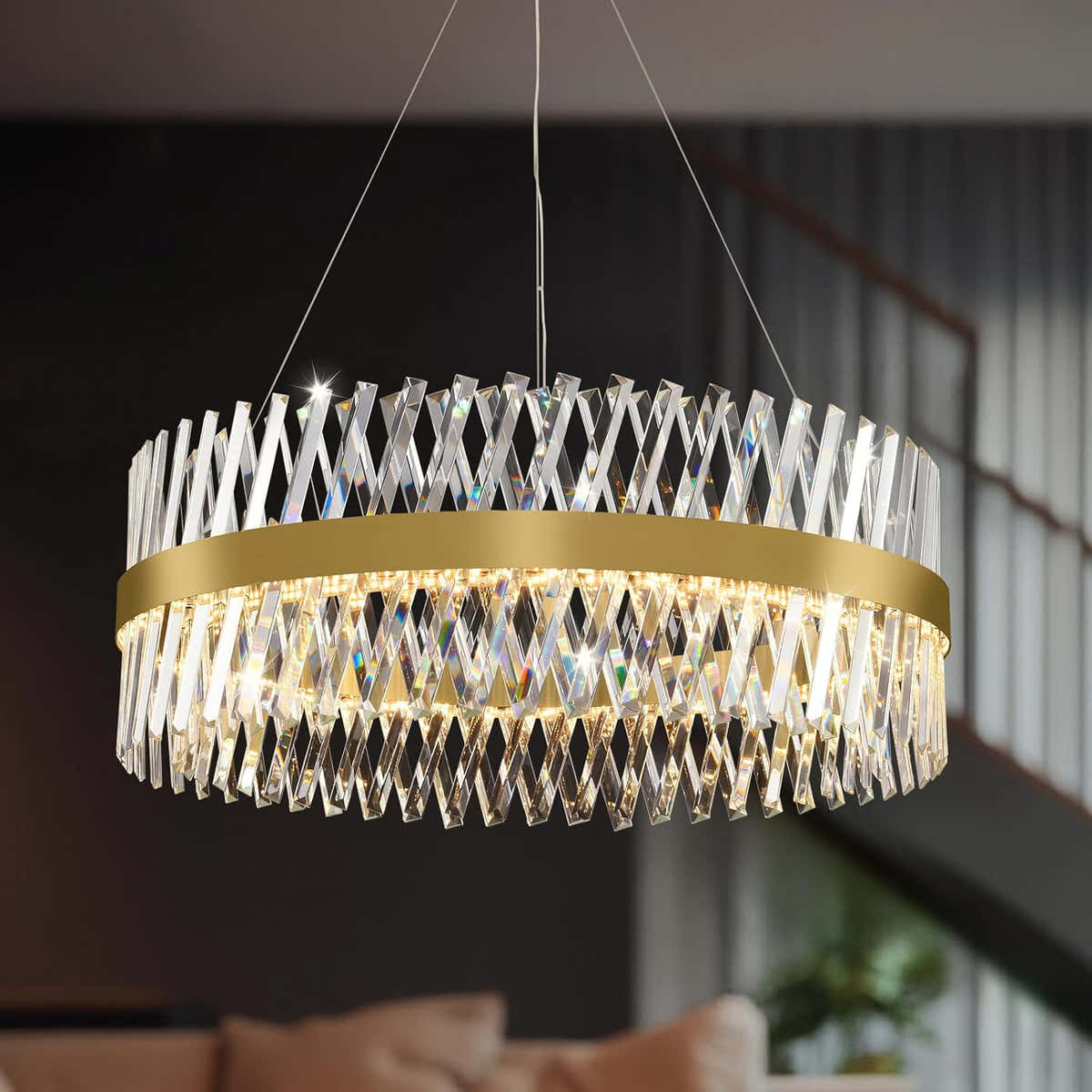 MDEGLYO Modern Crystal Chandelier