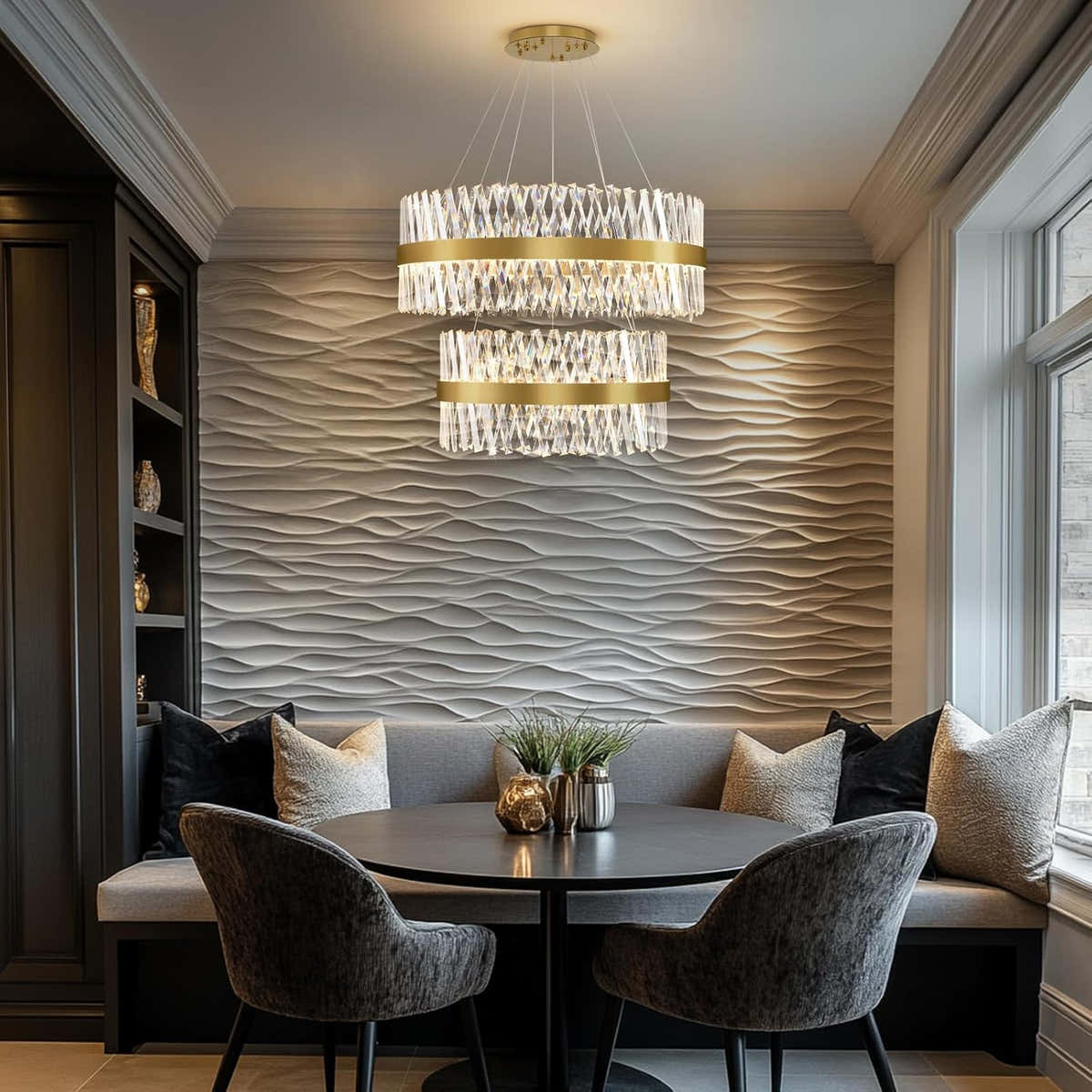 MDEGLYO Modern Crystal Chandelier