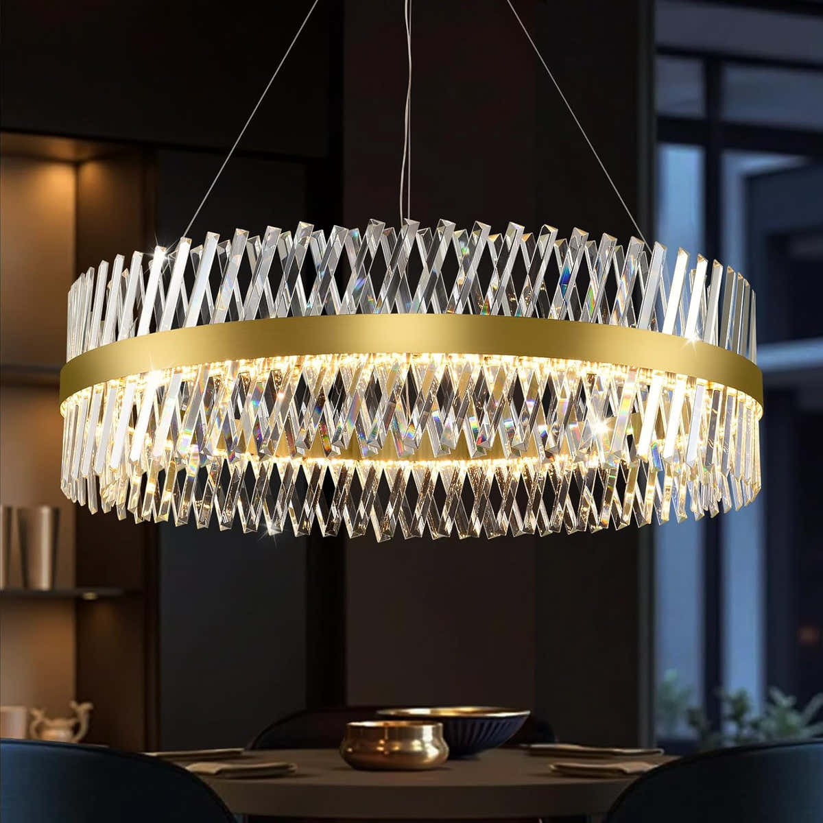 MDEGLYO Modern Crystal Chandelier