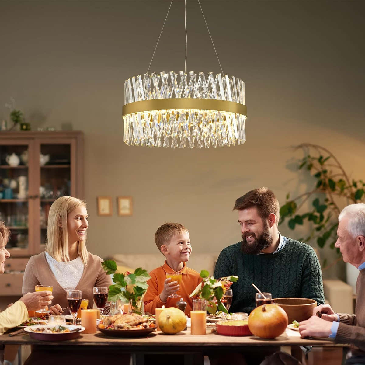 MDEGLYO Modern Crystal Chandelier