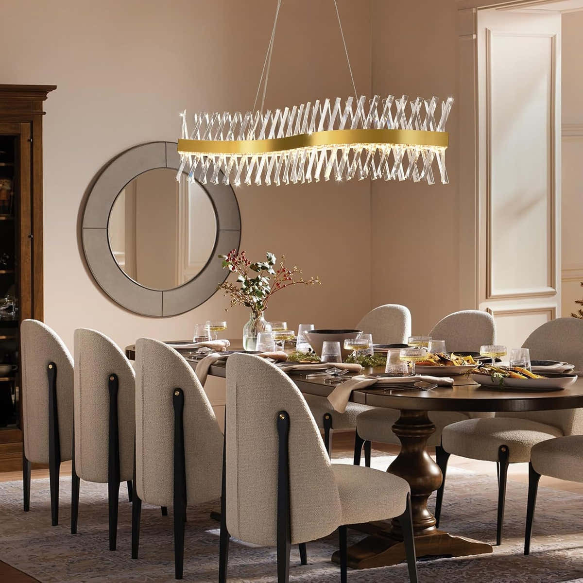 MDEGLYO Modern Crystal Chandelier