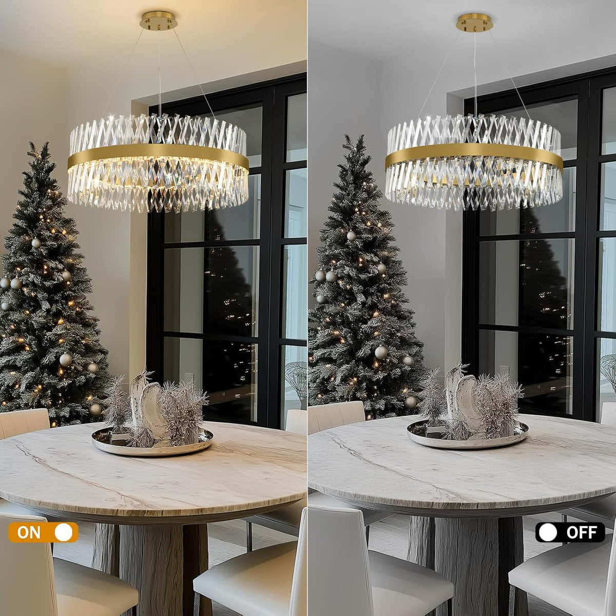 MDEGLYO Modern Crystal Chandelier
