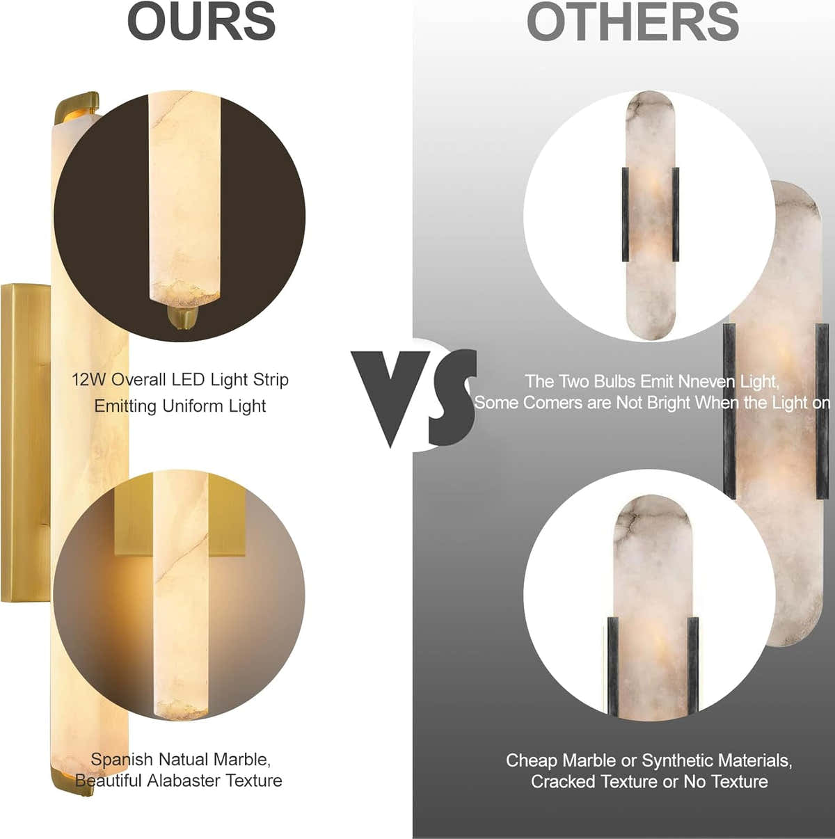 Elegant Alabaster Handcrafted Wall Sconce