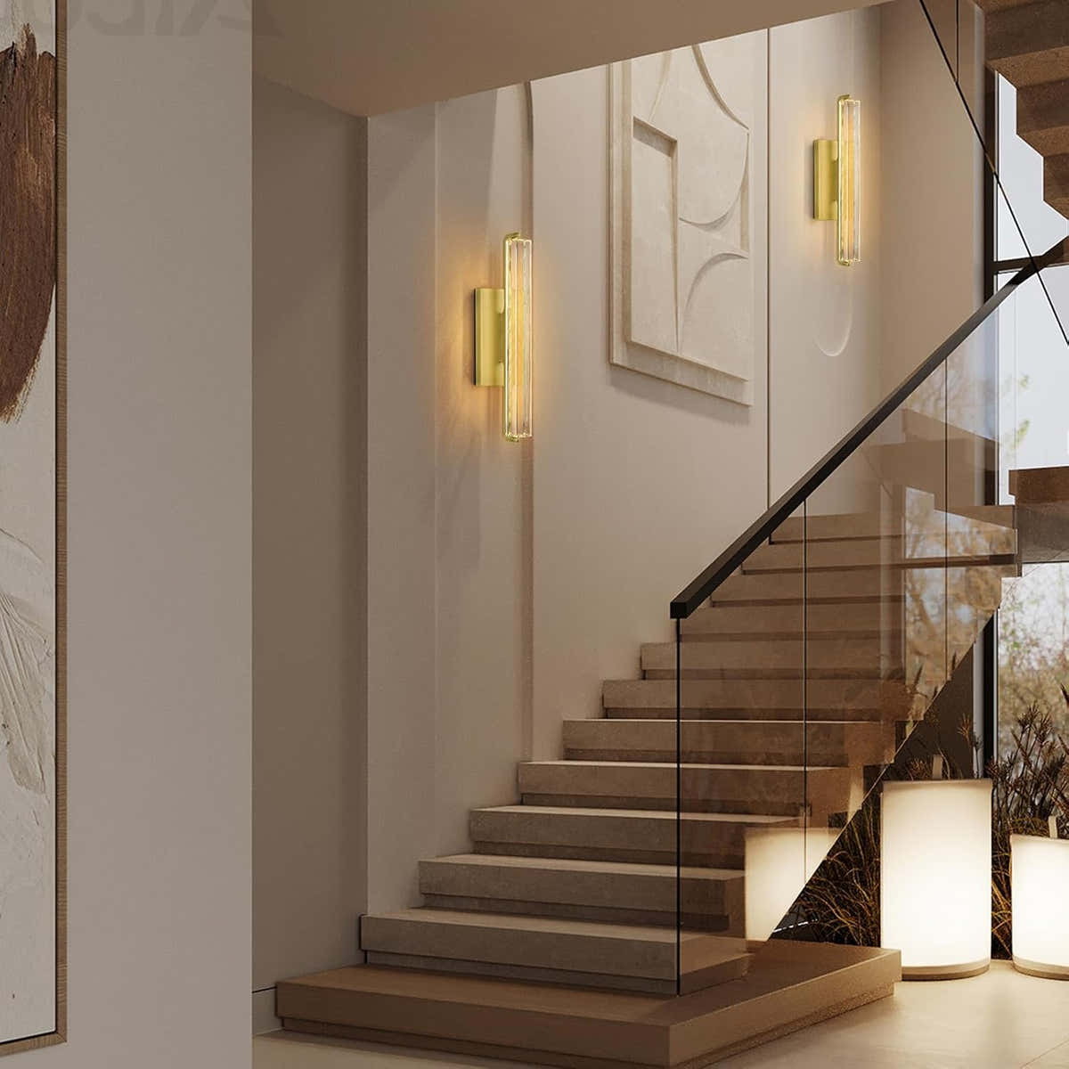 MDEGLYO Crystal Wall Sconce