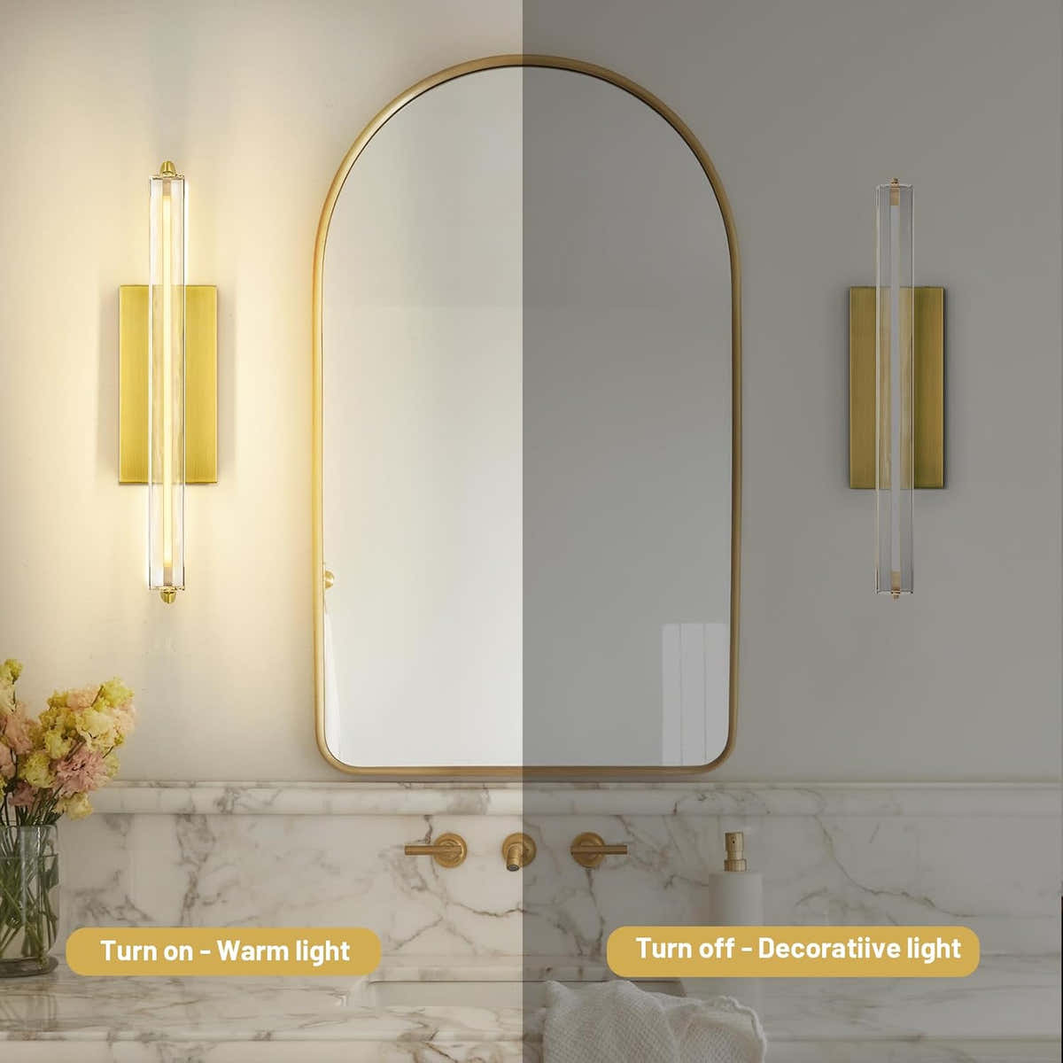 MDEGLYO Crystal Wall Sconce