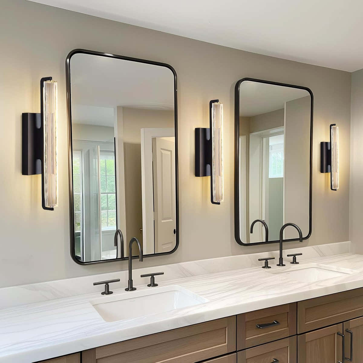 MDEGLYO Crystal Wall Sconce