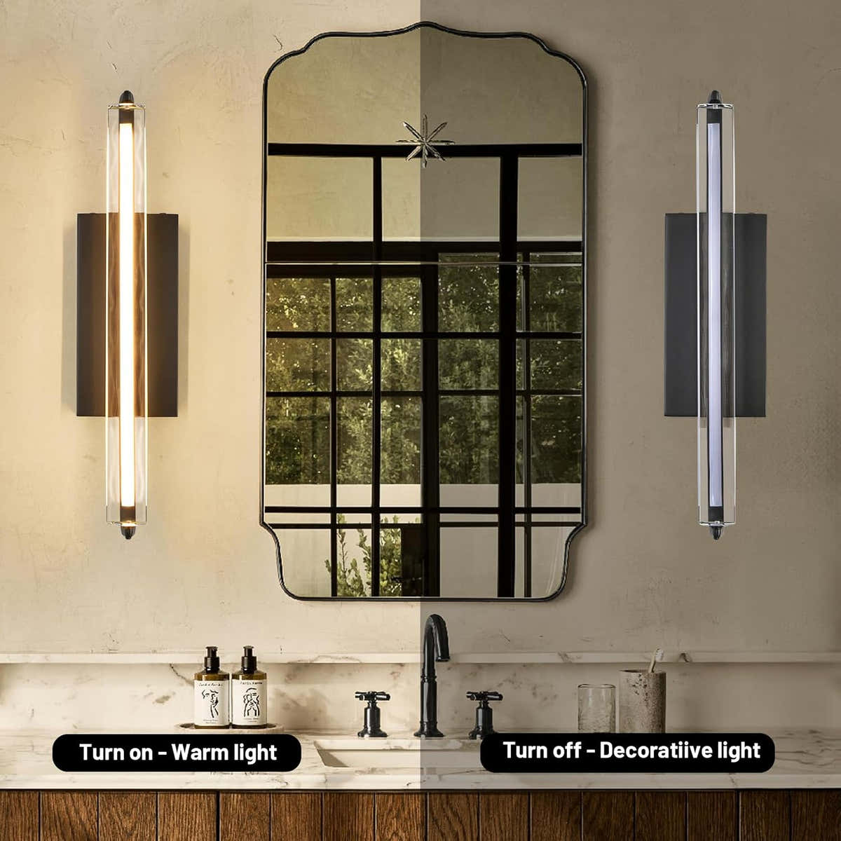 MDEGLYO Crystal Wall Sconce