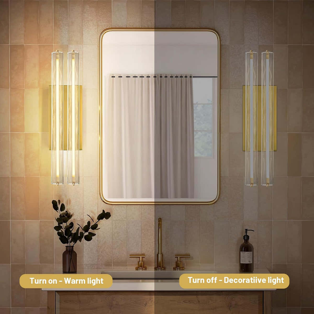 MDEGLYO Crystal Wall Sconce
