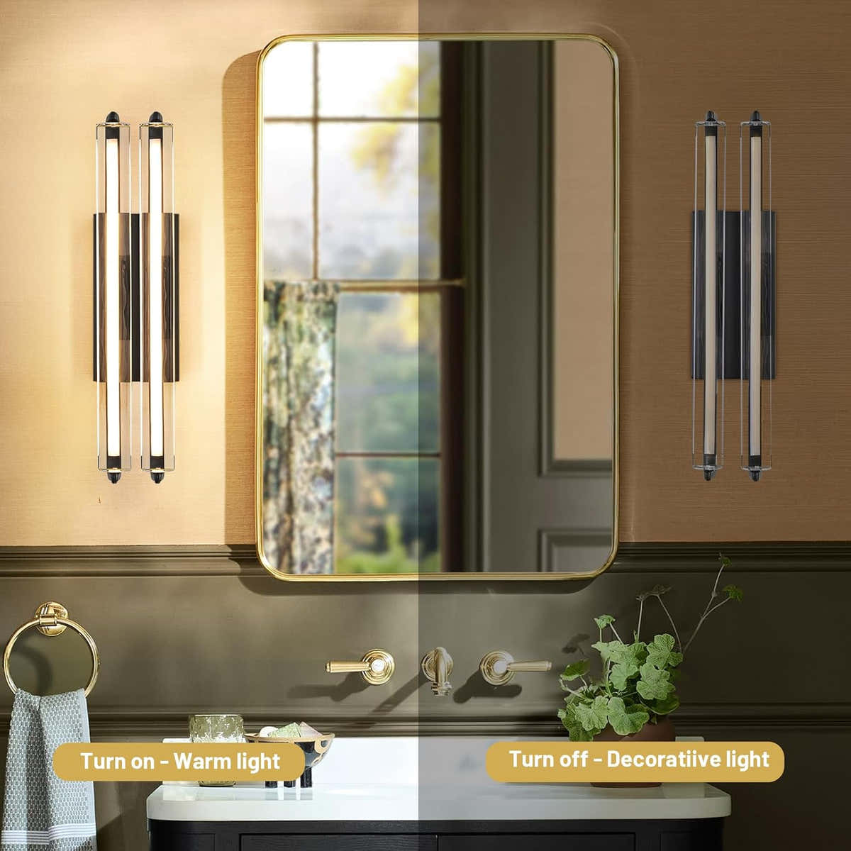 MDEGLYO Crystal Wall Sconce