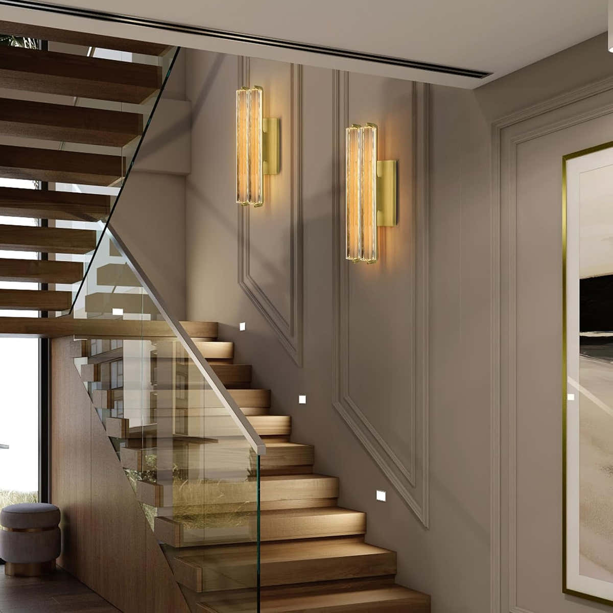 MDEGLYO Crystal Wall Sconce