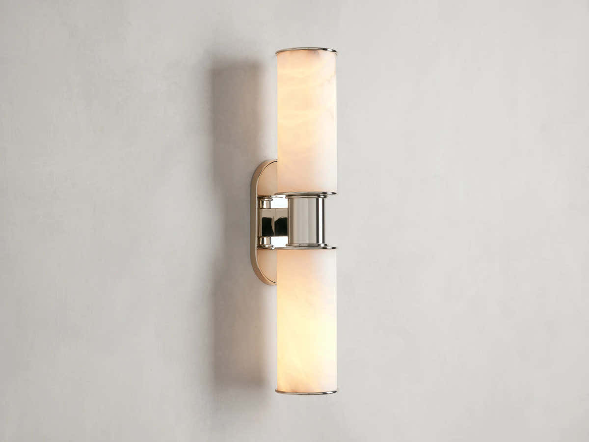 Harrlin Double Sconce in Alabaster