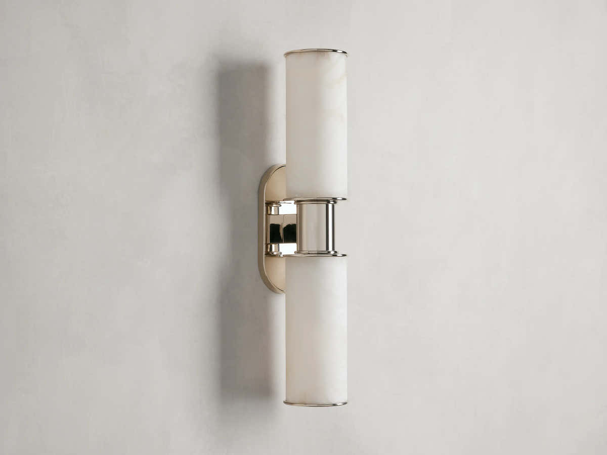 Harrlin Double Sconce in Alabaster