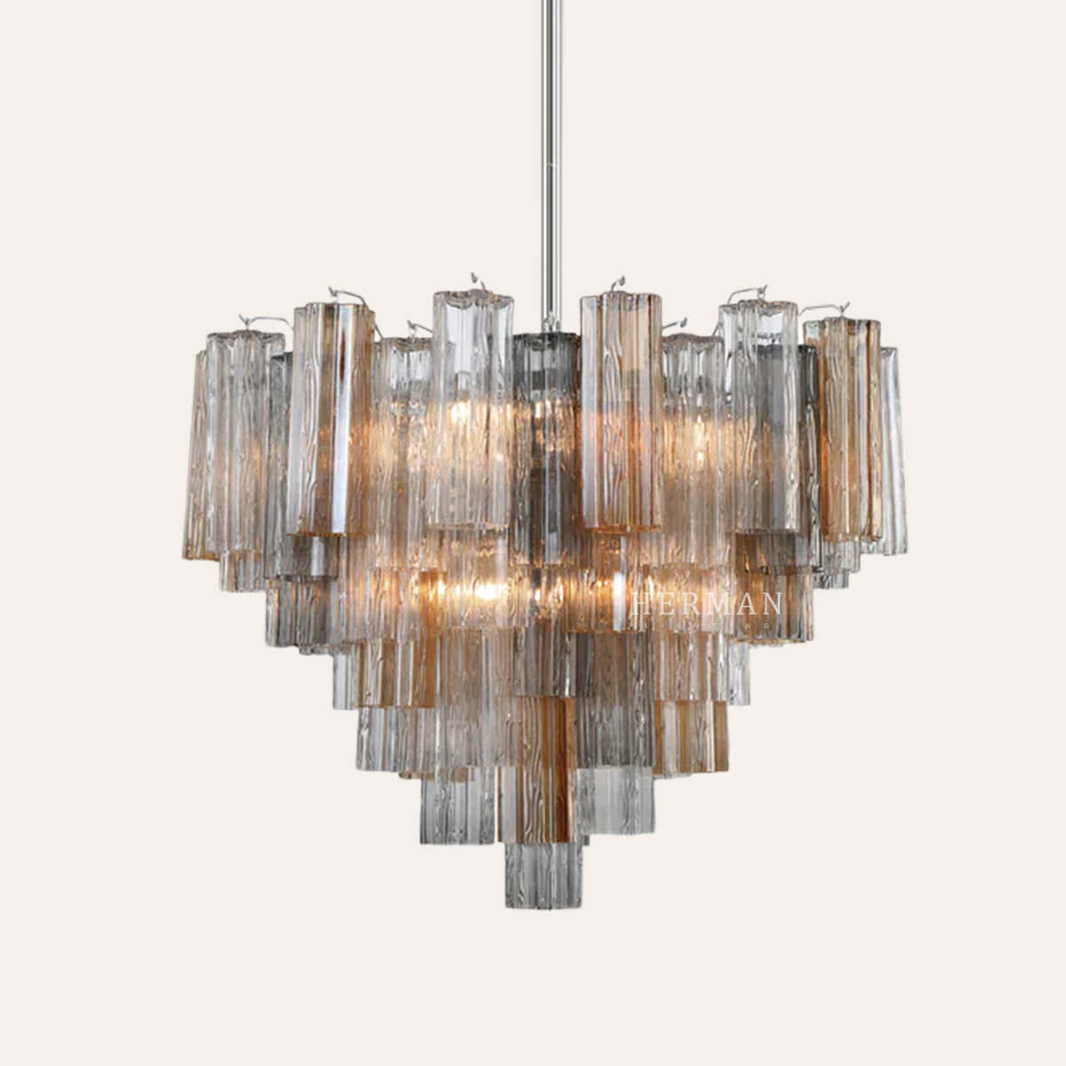 Petalia Murano Glass Chandelier 17.8" 22" 26.8" 32''D