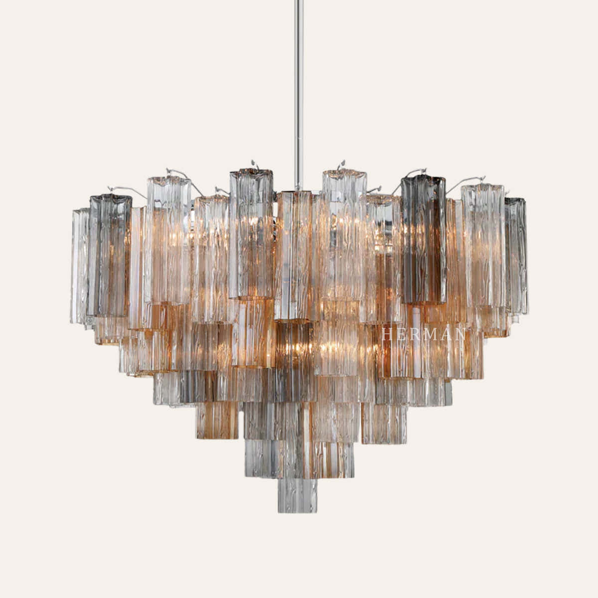 Petalia Murano Glass Chandelier 17.8" 22" 26.8" 32''D