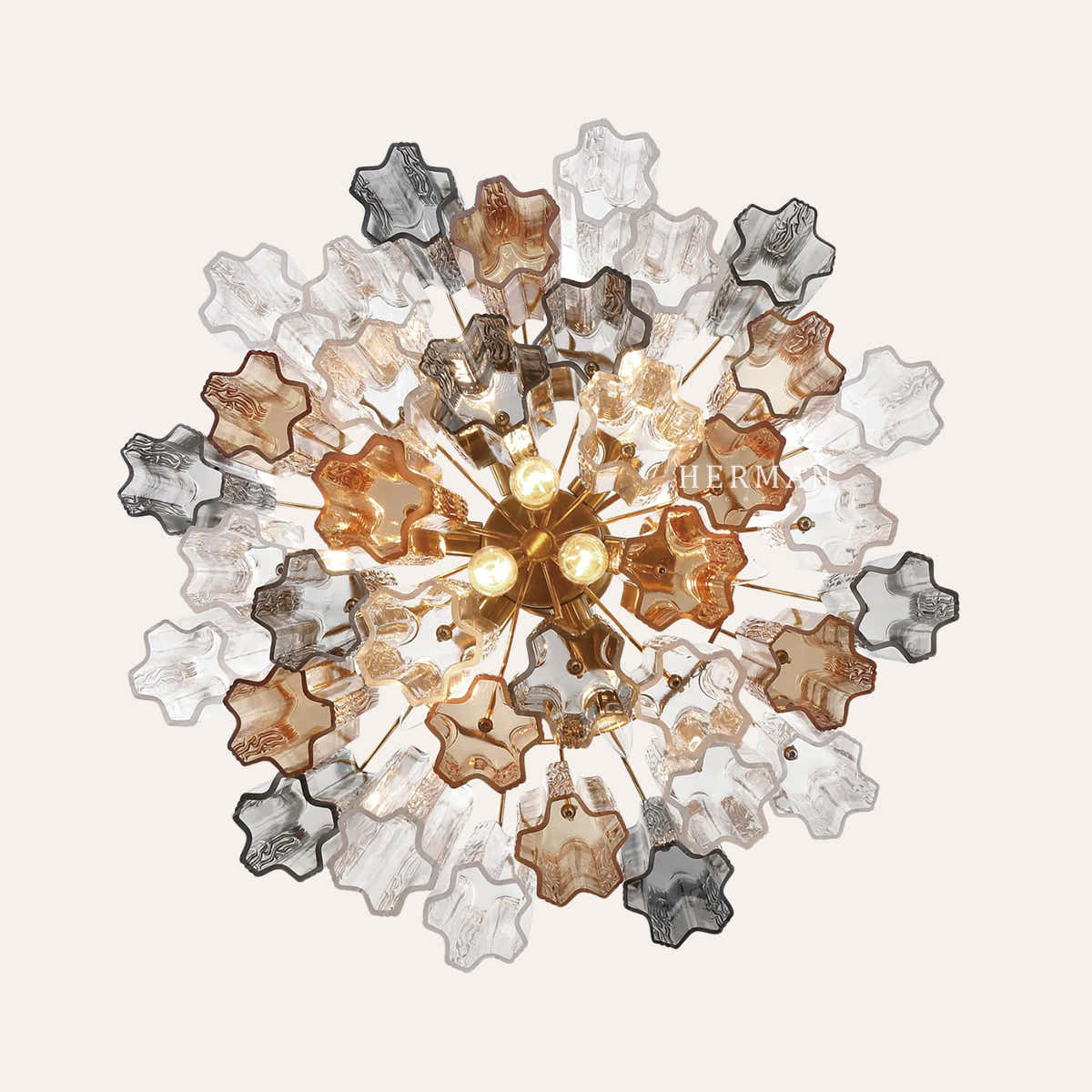 Petalia Murano Glass Chandelier 17.8" 22" 26.8" 32''D