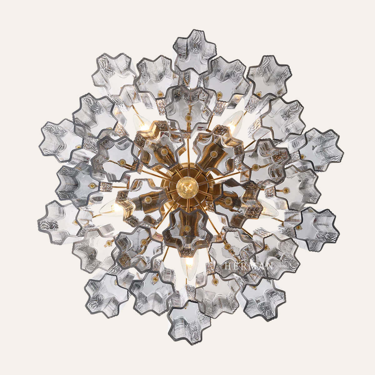 Petalia Murano Glass Chandelier 17.8" 22" 26.8" 32''D