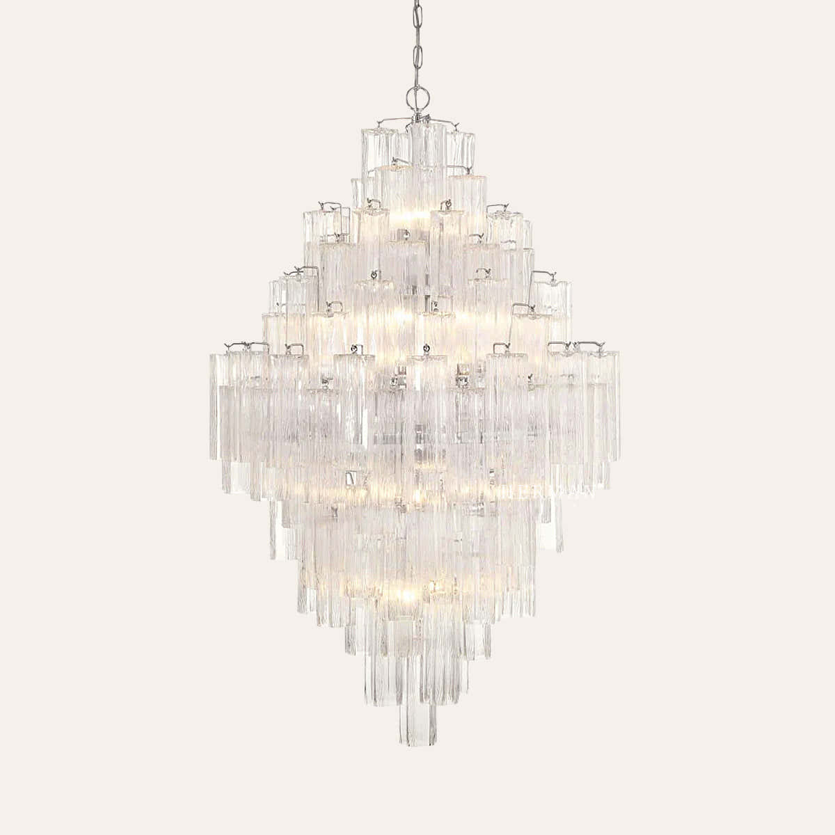 Petalia Murano Glass Diamond Chandelier 50"H