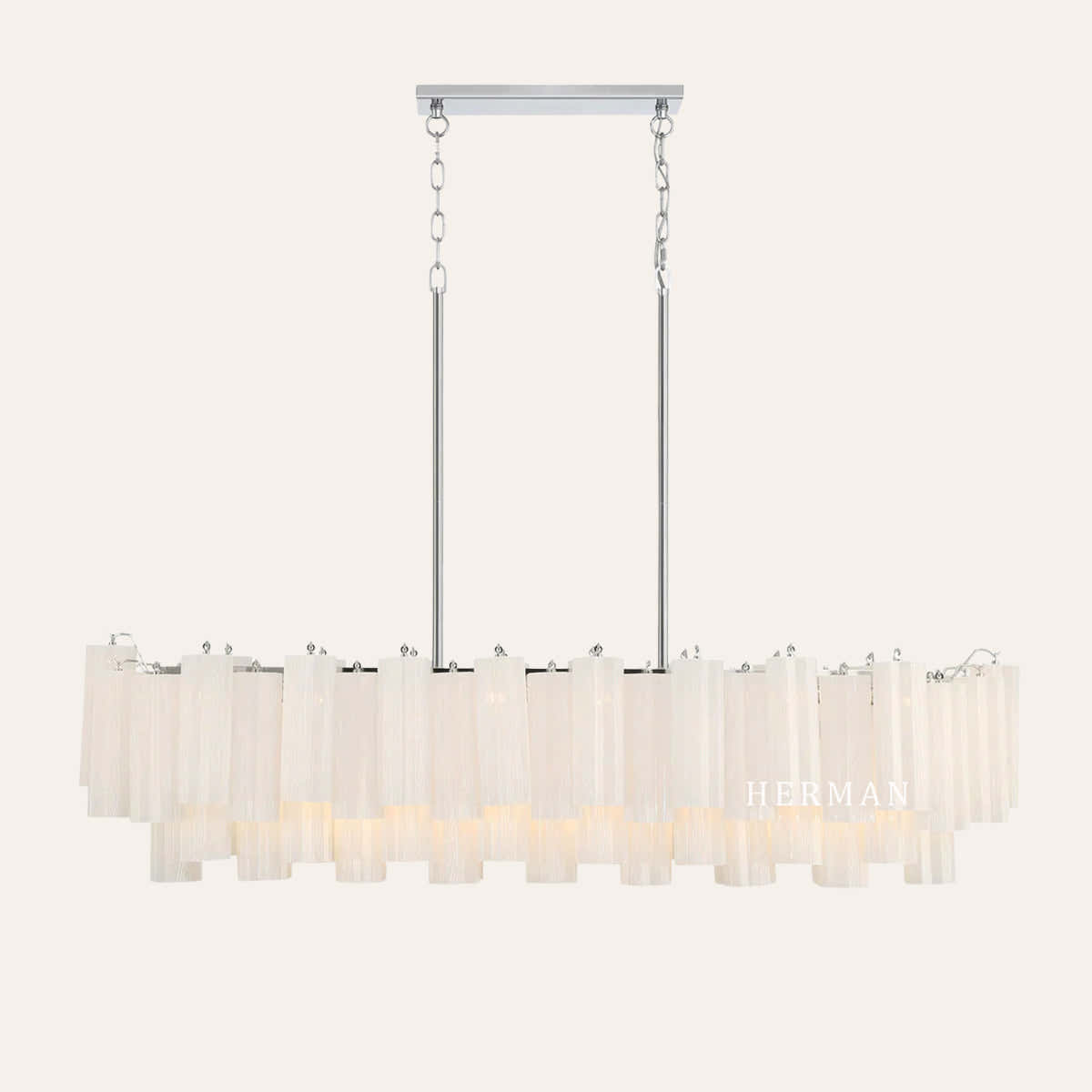 Petalia Murano Glass Linear Chandelier 51"