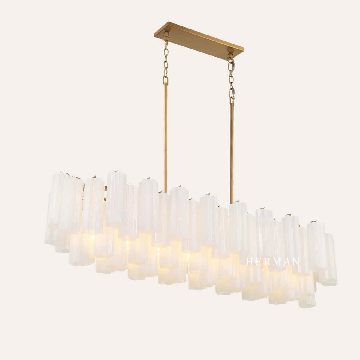 Petalia Murano Glass Linear Chandelier 51"