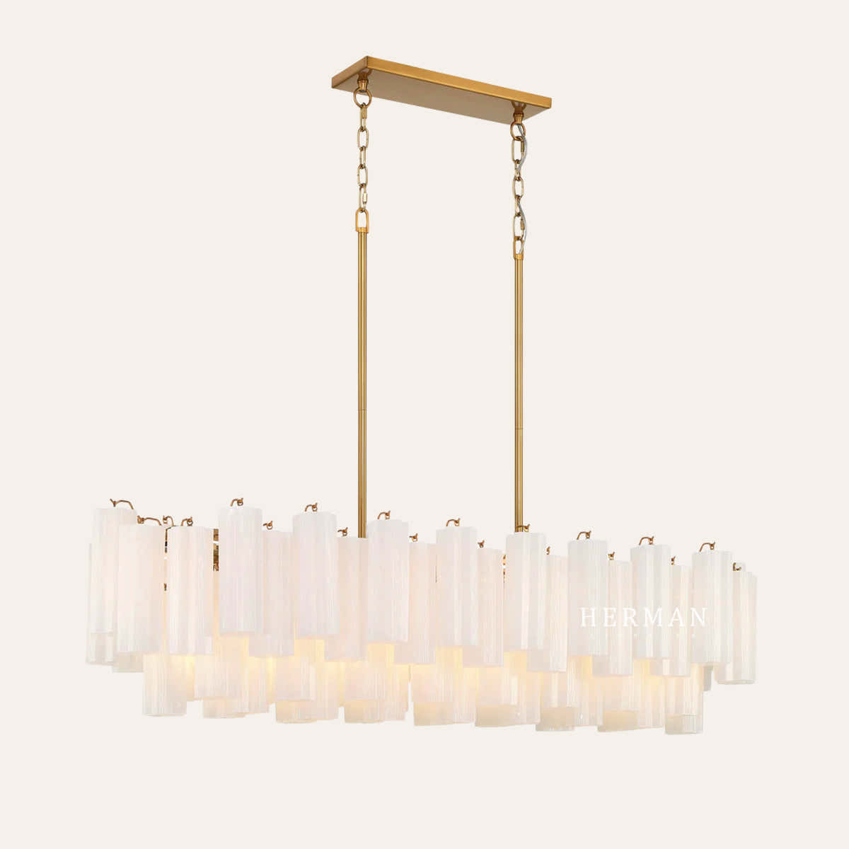 Petalia Murano Glass Linear Chandelier 51"