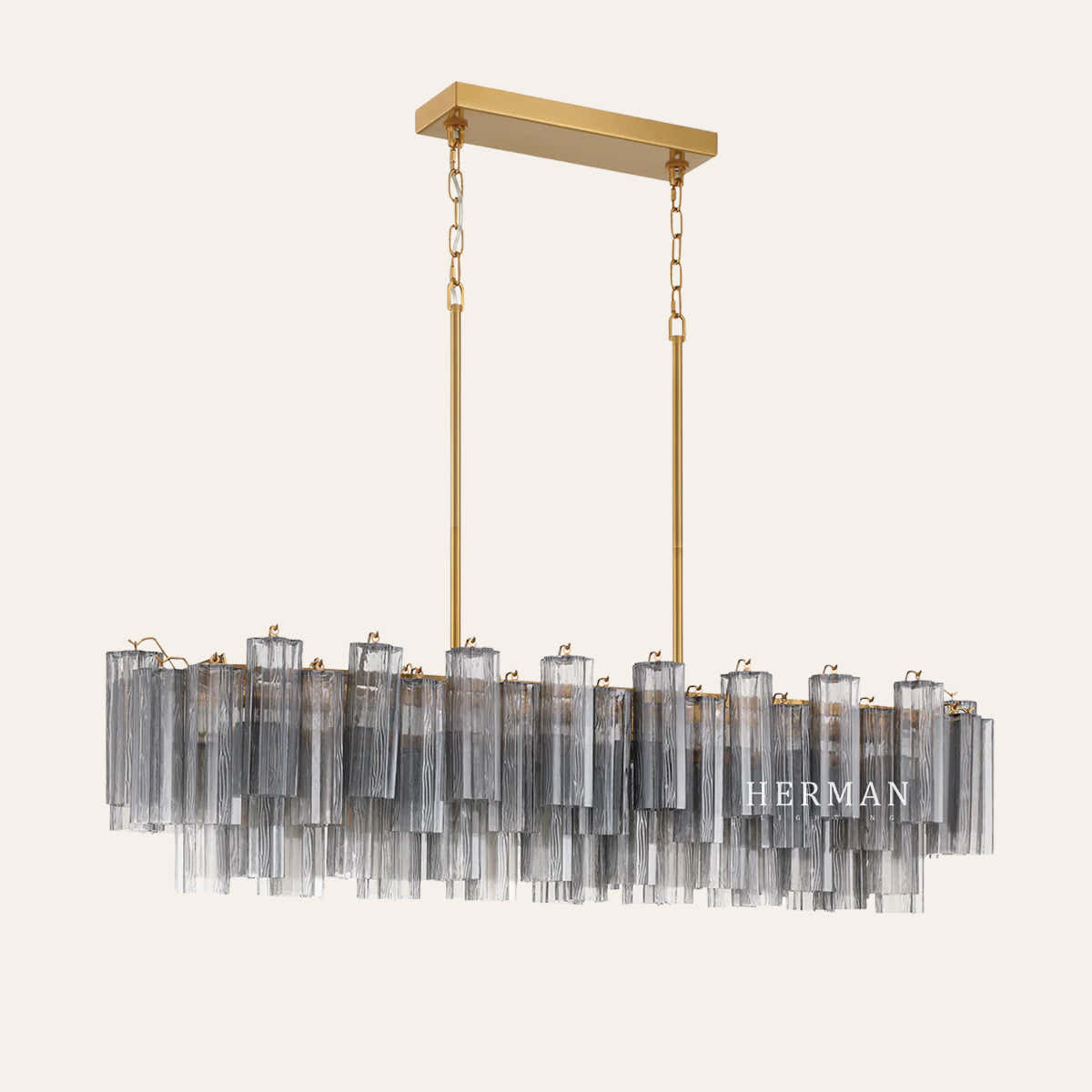 Petalia Murano Glass Linear Chandelier 51"