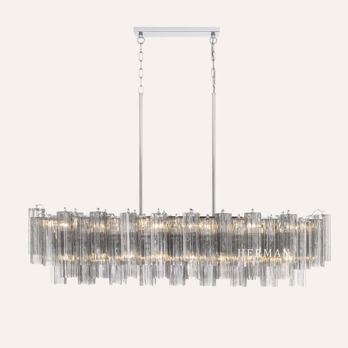 Petalia Murano Glass Linear Chandelier 51"