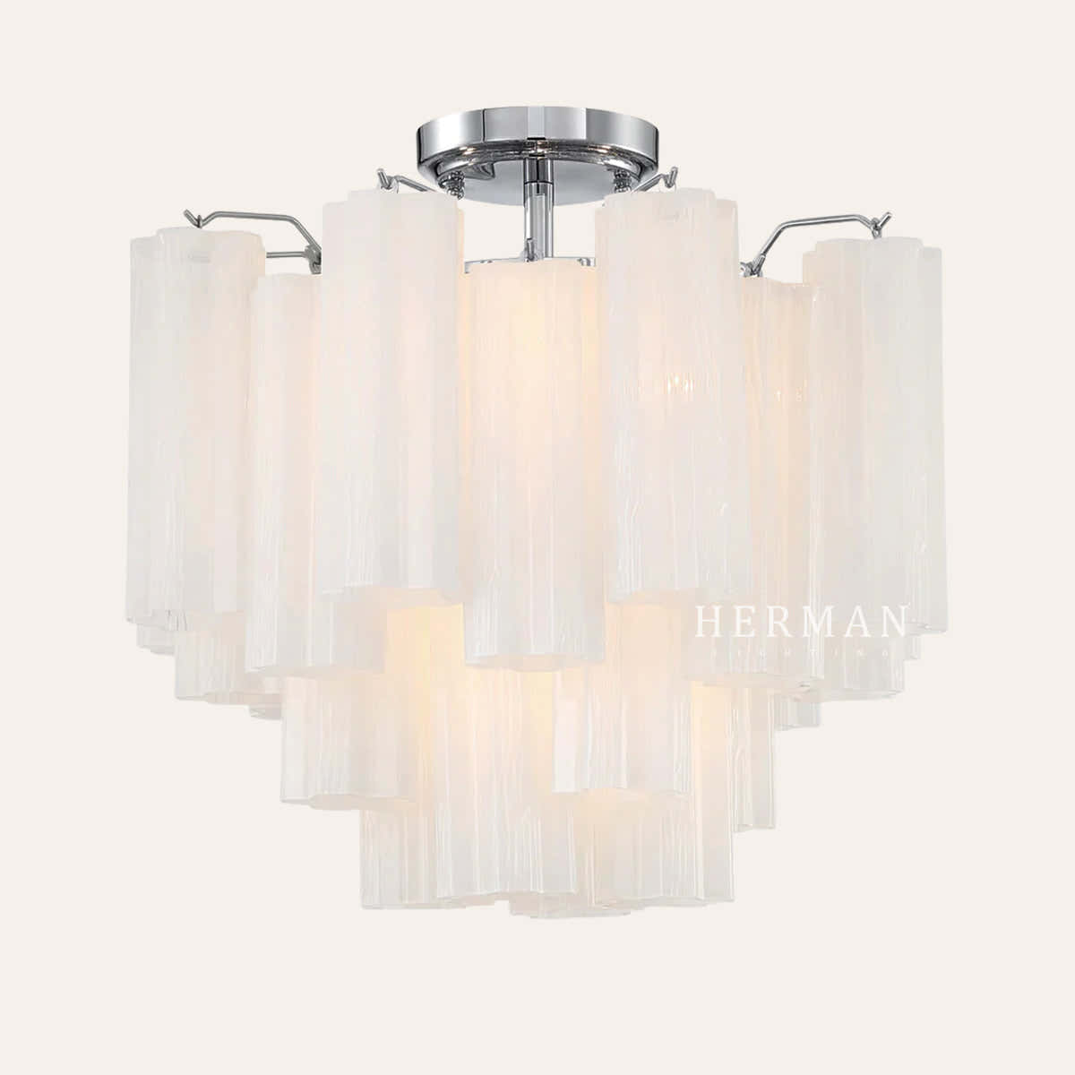 Petalia Murano Glass Semi-Flush Ceiling Mount 17''W
