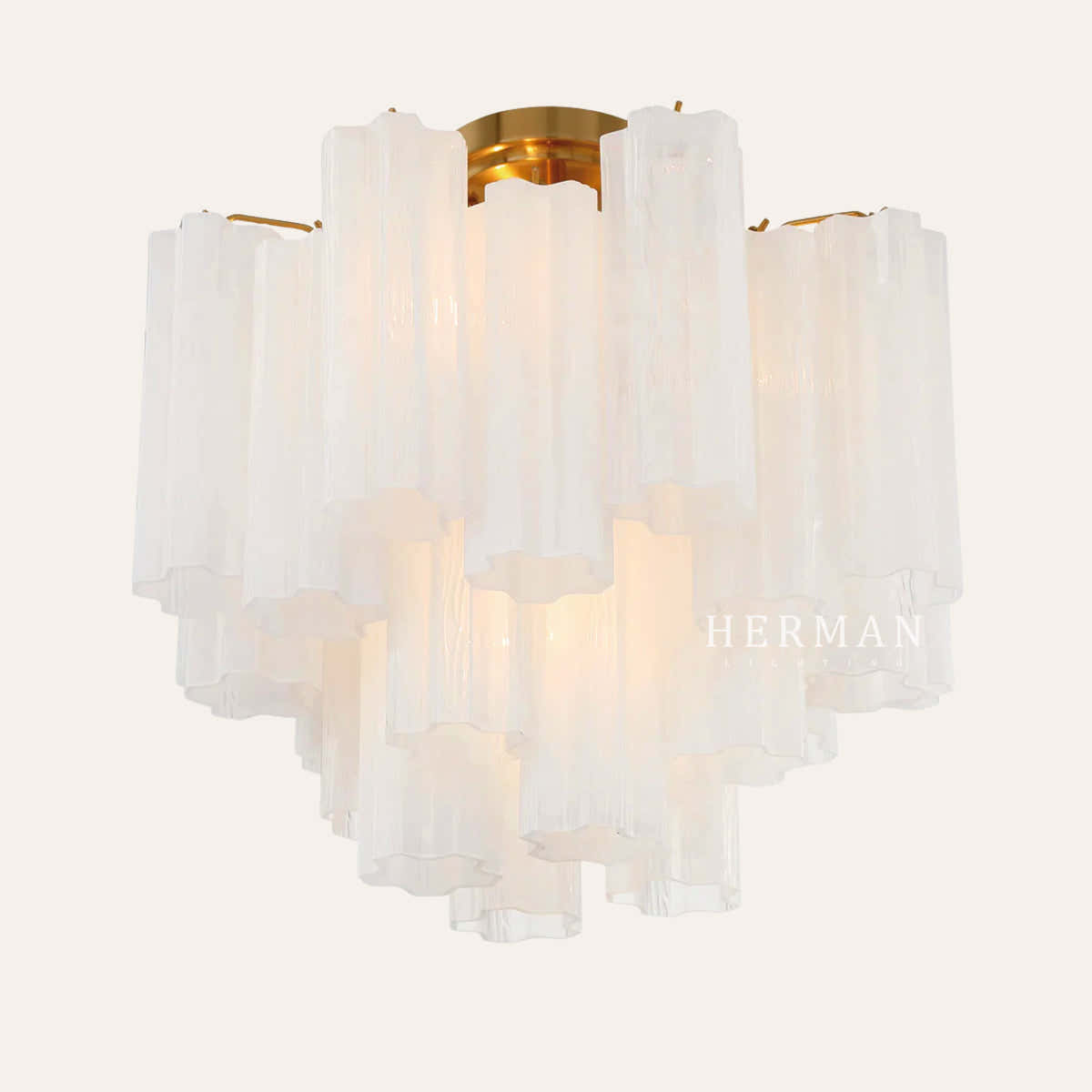 Petalia Murano Glass Semi-Flush Ceiling Mount 17''W