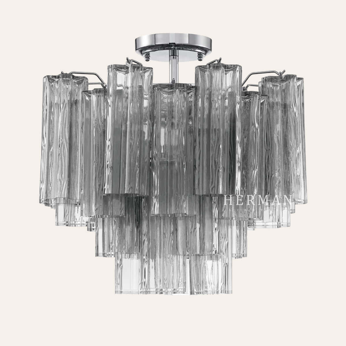 Petalia Murano Glass Semi-Flush Ceiling Mount 17''W