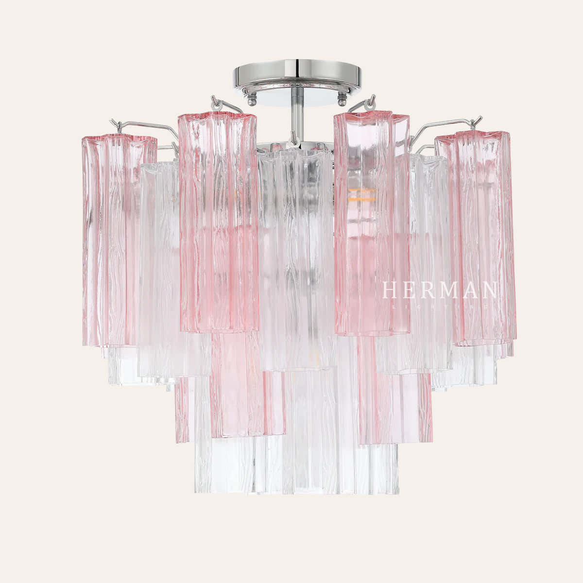 Petalia Murano Glass Semi-Flush Ceiling Mount 17''W