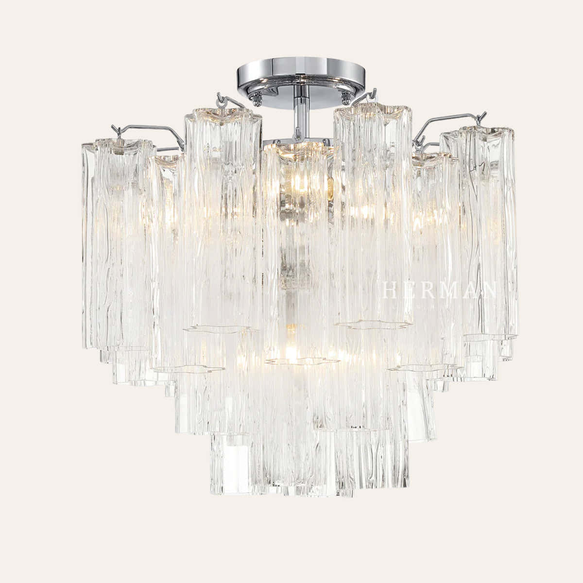 Petalia Murano Glass Semi-Flush Ceiling Mount 17''W