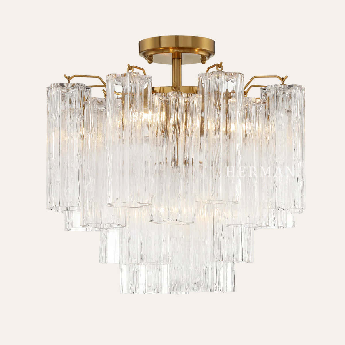 Petalia Murano Glass Semi-Flush Ceiling Mount 17''W