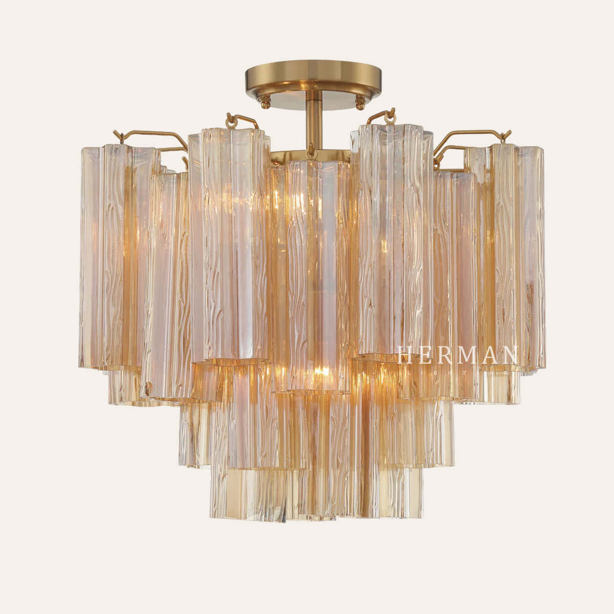 Petalia Murano Glass Semi-Flush Ceiling Mount 17''W