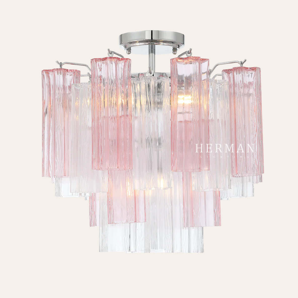 Petalia Murano Glass Semi-Flush Ceiling Mount 17''W