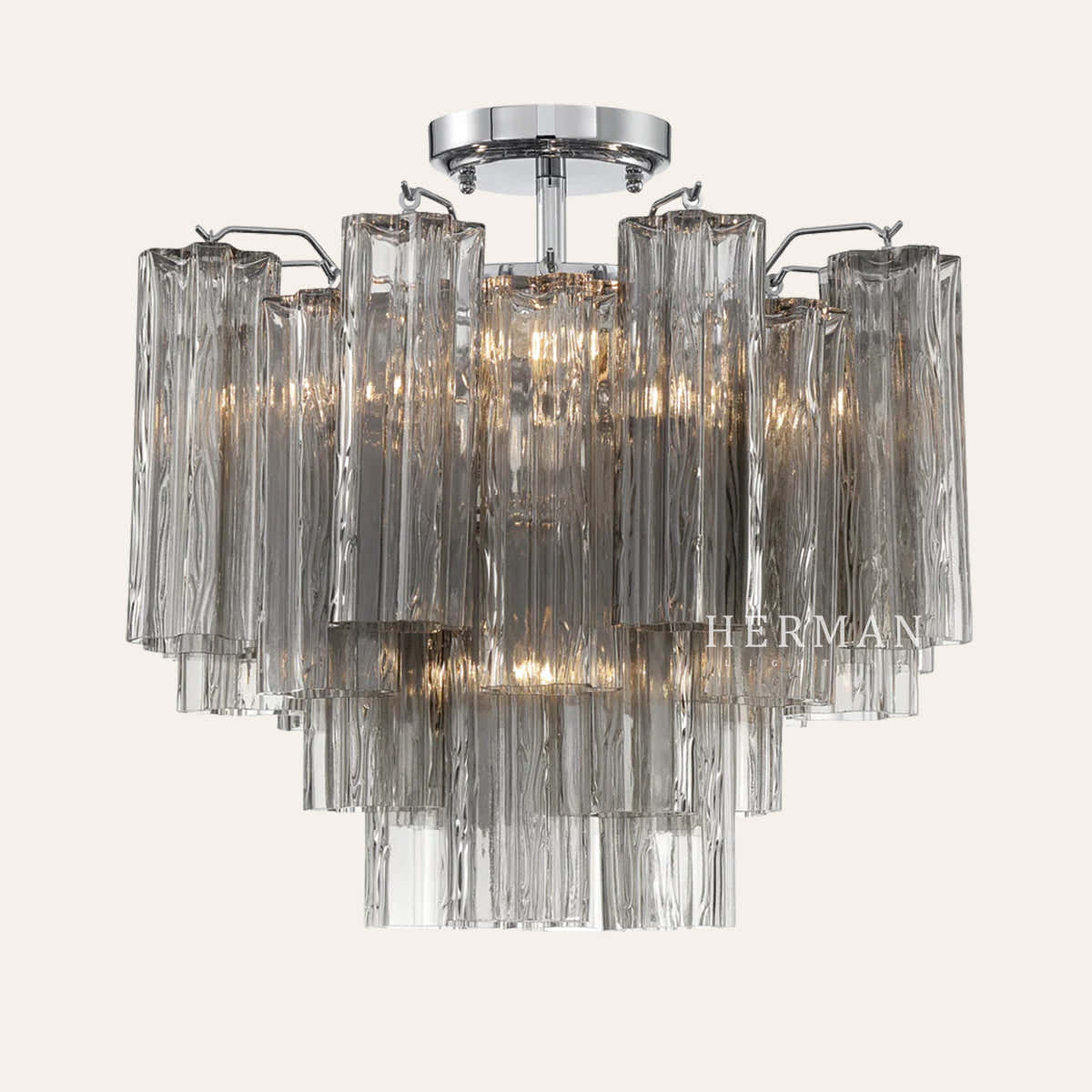 Petalia Murano Glass Semi-Flush Ceiling Mount 17''W