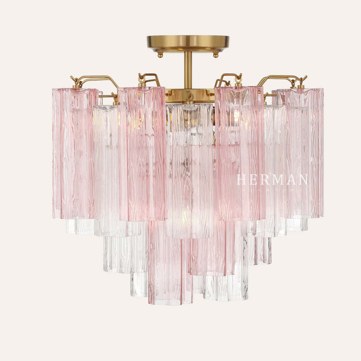 Petalia Murano Glass Semi-Flush Ceiling Mount 17''W