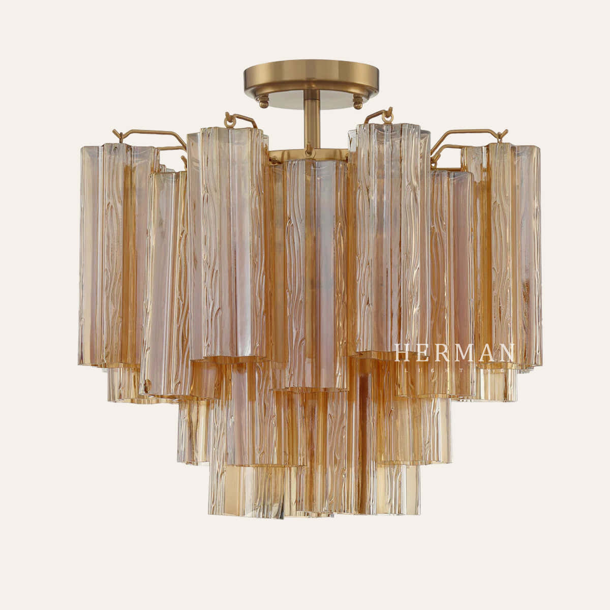 Petalia Murano Glass Semi-Flush Ceiling Mount 17''W