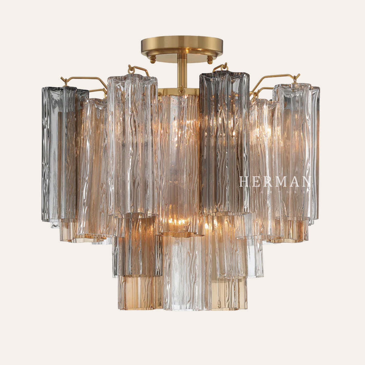 Petalia Murano Glass Semi-Flush Ceiling Mount 17''W