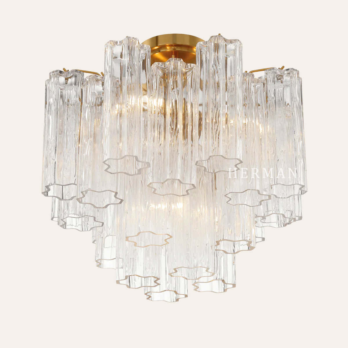 Petalia Murano Glass Semi-Flush Ceiling Mount 17''W