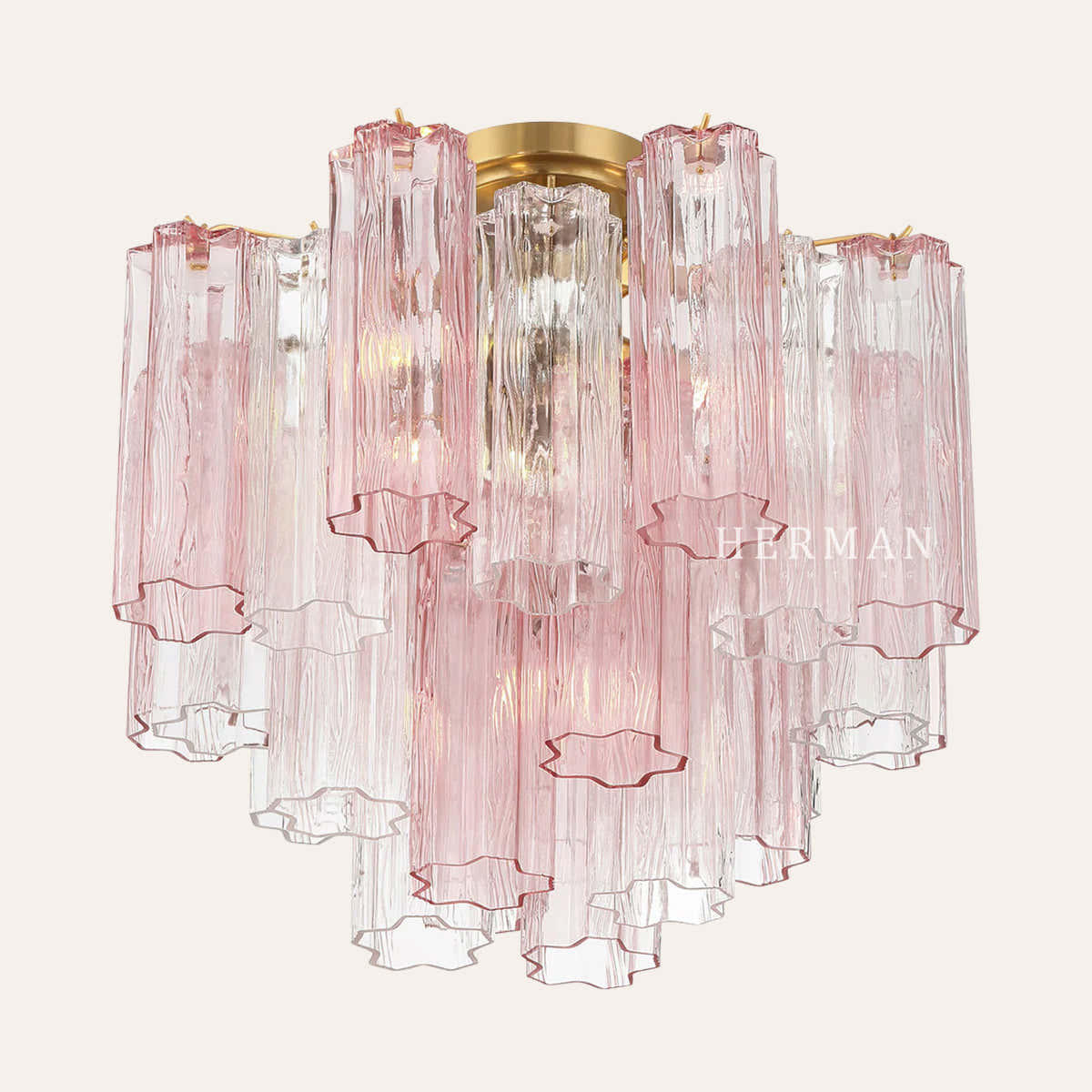 Petalia Murano Glass Semi-Flush Ceiling Mount 17''W