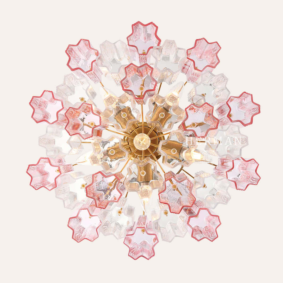 Petalia Murano Glass Semi-Flush Ceiling Mount 17''W