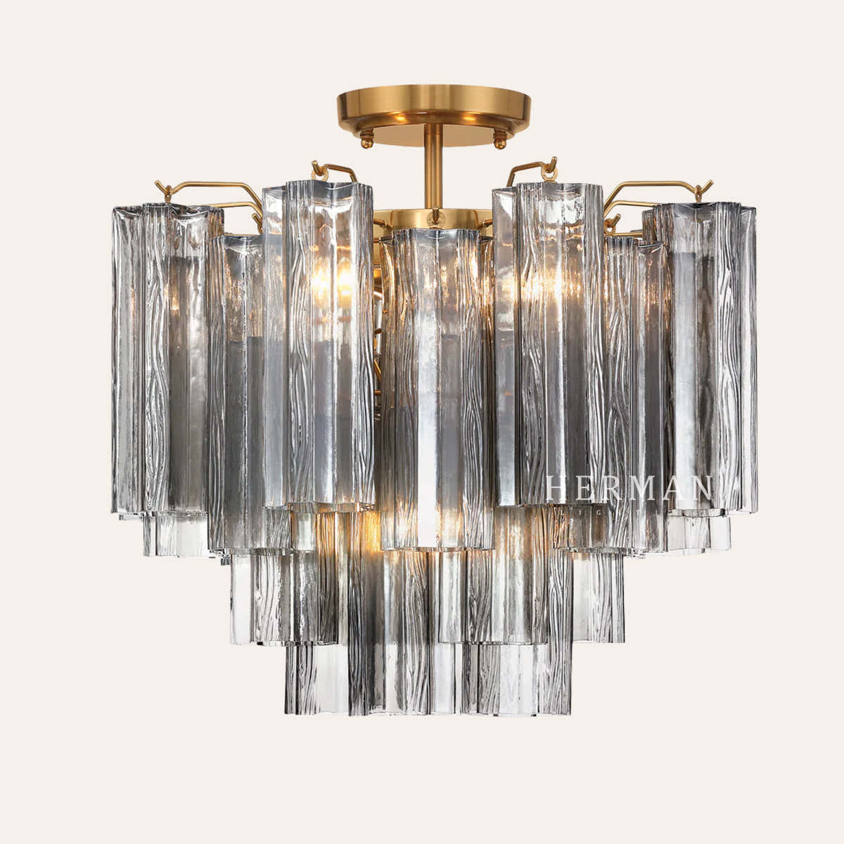 Petalia Murano Glass Semi-Flush Ceiling Mount 17''W