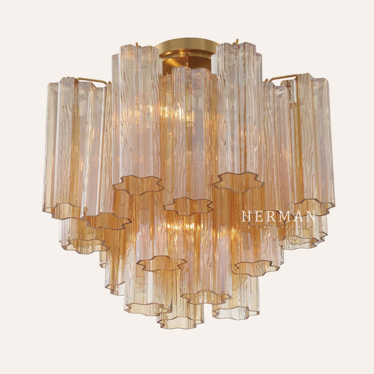 Petalia Murano Glass Semi-Flush Ceiling Mount 17''W