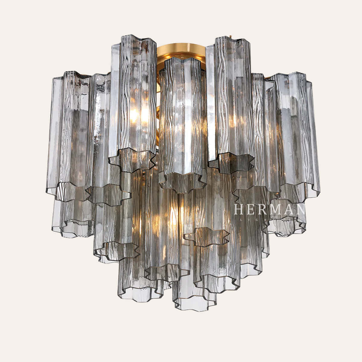 Petalia Murano Glass Semi-Flush Ceiling Mount 17''W