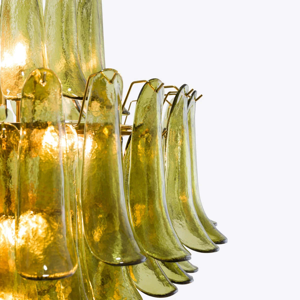 Green Petalo Murano Chandelier 30" 35"